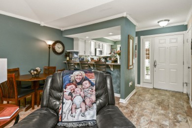 Perched overlooking the golf course, this  two-bedroom on Pointe Royale Village Country Club in Missouri - for sale on GolfHomes.com, golf home, golf lot