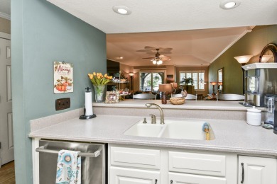Perched overlooking the golf course, this  two-bedroom on Pointe Royale Village Country Club in Missouri - for sale on GolfHomes.com, golf home, golf lot