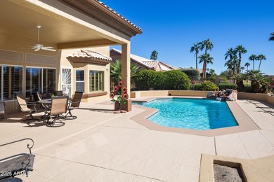 RARE FIND! 3 BR, 3 full BA home w/ office & sparkling pool on on Corte Bella Golf Club in Arizona - for sale on GolfHomes.com, golf home, golf lot