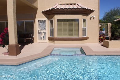 RARE FIND! 3 BR, 3 full BA home w/ office & sparkling pool on on Corte Bella Golf Club in Arizona - for sale on GolfHomes.com, golf home, golf lot