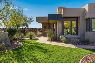 This stunning property is located in the gated Encanto community on Entrada at Snow Canyon in Utah - for sale on GolfHomes.com, golf home, golf lot