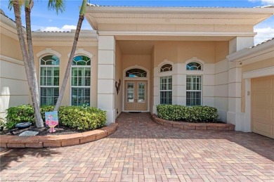 This sought-after Aragon model sits on a premium lakefront lot on Estero Country Club in Florida - for sale on GolfHomes.com, golf home, golf lot