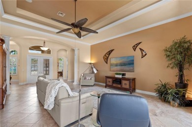 This sought-after Aragon model sits on a premium lakefront lot on Estero Country Club in Florida - for sale on GolfHomes.com, golf home, golf lot
