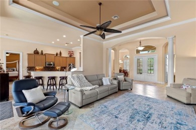 This sought-after Aragon model sits on a premium lakefront lot on Estero Country Club in Florida - for sale on GolfHomes.com, golf home, golf lot