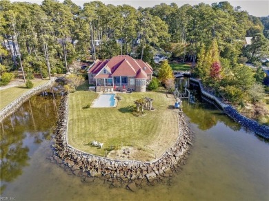 This home features water views from nearly every room on Cavalier Golf and Yacht Club in Virginia - for sale on GolfHomes.com, golf home, golf lot