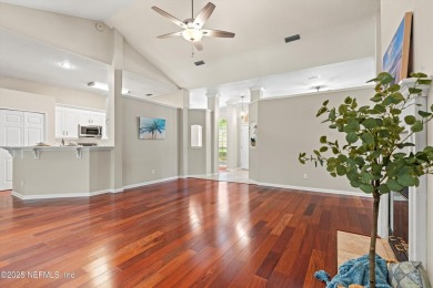 Tucked on a private 1.3-acre lot with no neighbor directly on Jacksonville Beach Golf Course in Florida - for sale on GolfHomes.com, golf home, golf lot