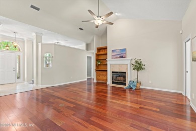 Tucked on a private 1.3-acre lot with no neighbor directly on Jacksonville Beach Golf Course in Florida - for sale on GolfHomes.com, golf home, golf lot