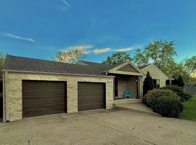 Stunning Stone and Cedar Ranch on a huge corner lot in desirable on White Pines Golf Course in Illinois - for sale on GolfHomes.com, golf home, golf lot
