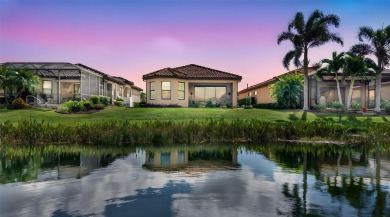 Luxuriously Upgraded Roma Model with Pond Views & Room for a on Esplanade Golf and Country at Lakewood Ranch in Florida - for sale on GolfHomes.com, golf home, golf lot