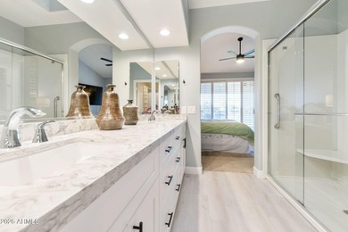 Resort-style living with stunning LAKE, GOLF course, and on Oakwood Golf Club  in Arizona - for sale on GolfHomes.com, golf home, golf lot