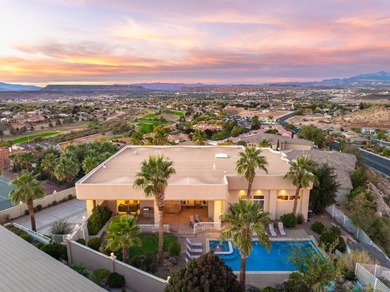 Custom 7,760 SF Home with Panoramic Mountain, Temple & City on St. George Golf Course in Utah - for sale on GolfHomes.com, golf home, golf lot
