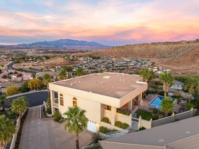 Custom 7,760 SF Home with Panoramic Mountain, Temple & City on St. George Golf Course in Utah - for sale on GolfHomes.com, golf home, golf lot