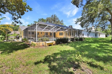 Long driveway and a majestic oak tree lead to this 3 bedroom 2 on Sugarmill Woods Golf and Country Club in Florida - for sale on GolfHomes.com, golf home, golf lot