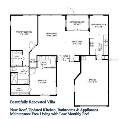 Beautifully renovated villa with private backyard view in Sutton on Highland Lakes Executive Golf Course in Florida - for sale on GolfHomes.com, golf home, golf lot