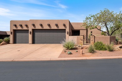 This elegant home sits on the Entrada Fairway with large windows on Entrada at Snow Canyon in Utah - for sale on GolfHomes.com, golf home, golf lot