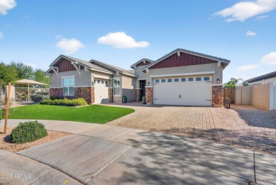 Discover modern comfort in this 4-bedroom, 3-bath Queen Creek on Las Colinas Golf Club in Arizona - for sale on GolfHomes.com, golf home, golf lot