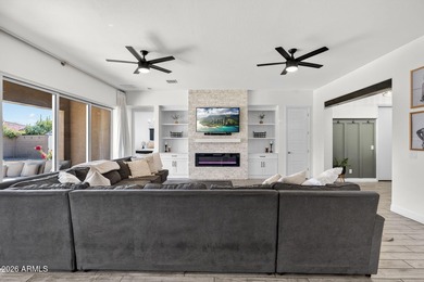 Discover modern comfort in this 4-bedroom, 3-bath Queen Creek on Las Colinas Golf Club in Arizona - for sale on GolfHomes.com, golf home, golf lot