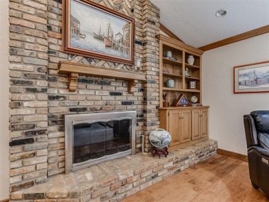Beautiful and unique Chicago Brick highlights this meticulously on KickingBird Golf Course in Oklahoma - for sale on GolfHomes.com, golf home, golf lot