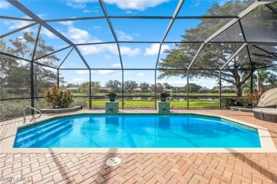 Step into this impeccably maintained Toll Brothers Saranac Floor on Estero Country Club in Florida - for sale on GolfHomes.com, golf home, golf lot