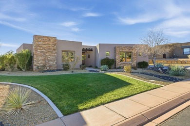 As you are welcomed into your tucked-in private entry courtyard on The Ledges Golf Club in Utah - for sale on GolfHomes.com, golf home, golf lot