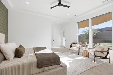 As you are welcomed into your tucked-in private entry courtyard on The Ledges Golf Club in Utah - for sale on GolfHomes.com, golf home, golf lot