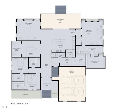 Amazing ranch plan with an un-finished 850 sqft basement the R1 on Chapel Ridge Golf Club in North Carolina - for sale on GolfHomes.com, golf home, golf lot