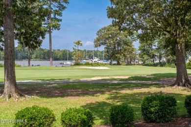 Beautiful sunset views over 17th hole, marina and Yeopim River on Sound Golf Links at Albemarle Plantation in North Carolina - for sale on GolfHomes.com, golf home, golf lot