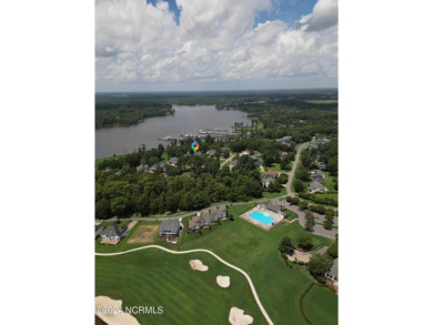 Beautiful sunset views over 17th hole, marina and Yeopim River on Sound Golf Links at Albemarle Plantation in North Carolina - for sale on GolfHomes.com, golf home, golf lot