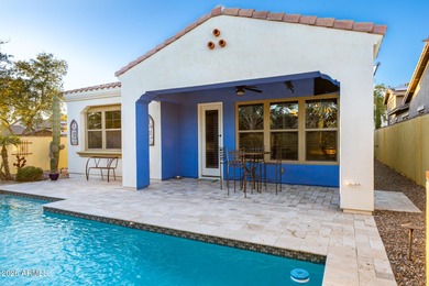 Charming Spanish-style single-level pool home in the heart of on Verrado Golf Club  in Arizona - for sale on GolfHomes.com, golf home, golf lot