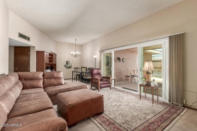 This well-cared-for 2-bedroom, 1.75-bath townhome is move-in on Sun City Lakes West and East in Arizona - for sale on GolfHomes.com, golf home, golf lot