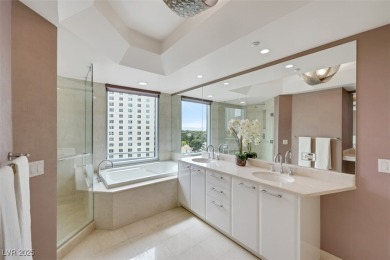 A stunning corner residence with floor-to-ceiling windows on Las Vegas Country Club in Nevada - for sale on GolfHomes.com, golf home, golf lot