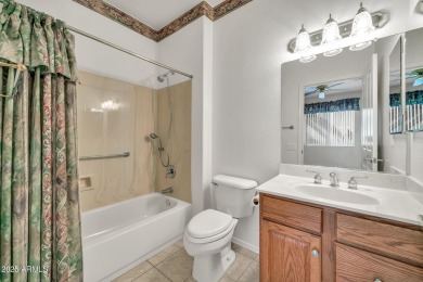 Experience resort-style living in this immaculate 2-bedroom, 2 on Sun City Grand Golf Couse and Club in Arizona - for sale on GolfHomes.com, golf home, golf lot