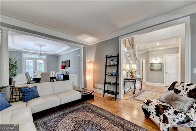 Stately 6-bedroom, 5-bath executive home built by award-winning on Woodmont Golf and Country Club in Georgia - for sale on GolfHomes.com, golf home, golf lot