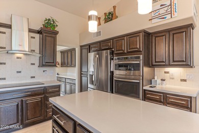 Enjoy the sweeping views of EN #14 green, #15 tee box, water & on Eagles Nest at Pebble Creek in Arizona - for sale on GolfHomes.com, golf home, golf lot