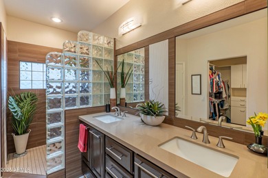 Enjoy the sweeping views of EN #14 green, #15 tee box, water & on Eagles Nest at Pebble Creek in Arizona - for sale on GolfHomes.com, golf home, golf lot