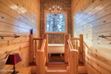 Charming Log-Sided Retreat in Prestigious White Mountain Summer on White Mountain Country Club in Arizona - for sale on GolfHomes.com, golf home, golf lot