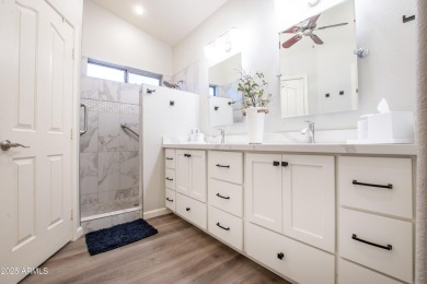 Discover your dream home in this beautifully remodeled residence on Tuscany Falls At Pebble Creek in Arizona - for sale on GolfHomes.com, golf home, golf lot