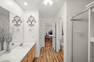 There's a calm that greets you the moment you enter this on Desert Hawk At Pueblo West in Colorado - for sale on GolfHomes.com, golf home, golf lot