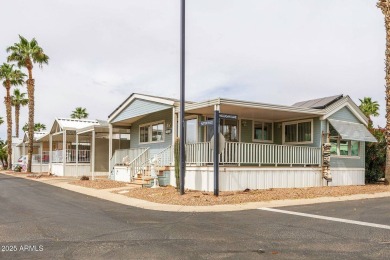 Welcome to your own private retreat in this stunning 1 bedroom on Palm Creek Golf and RV Resort in Arizona - for sale on GolfHomes.com, golf home, golf lot