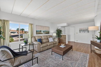 Start your mornings with coffee on the patio, surrounded by on Apache Wells Country Club in Arizona - for sale on GolfHomes.com, golf home, golf lot