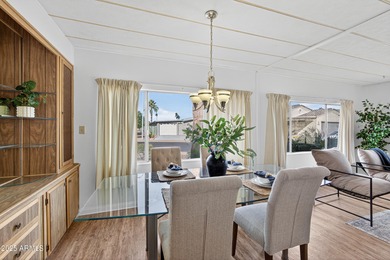 Start your mornings with coffee on the patio, surrounded by on Apache Wells Country Club in Arizona - for sale on GolfHomes.com, golf home, golf lot