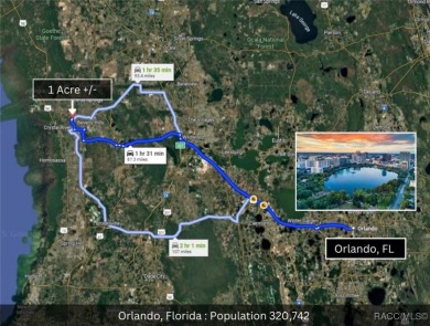 Build your dream home on this beautiful one-acre lot in Beverly on Pine Ridge Community Golf and Country Club in Florida - for sale on GolfHomes.com, golf home, golf lot