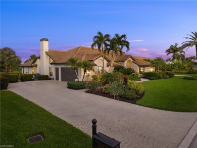 Rarely available Estate Home with Water and Golf Views available on Estero Country Club in Florida - for sale on GolfHomes.com, golf home, golf lot