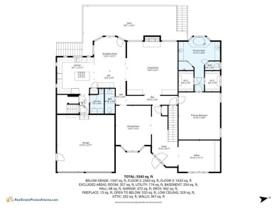 Stately elegance and livable luxury await at this expansive 5 on Brookstone Golf and Country Club in Georgia - for sale on GolfHomes.com, golf home, golf lot