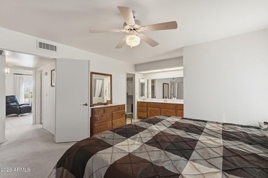 Welcome to a bright and inviting 2-bed, 2 FULL bath home nestled on Sunland Village East Golf Course in Arizona - for sale on GolfHomes.com, golf home, golf lot