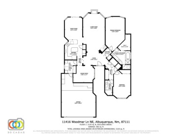 Lovely single story 2 Bedroom 1.75 Bath home in gated Tanoan on Tanoan Country Club in New Mexico - for sale on GolfHomes.com, golf home, golf lot