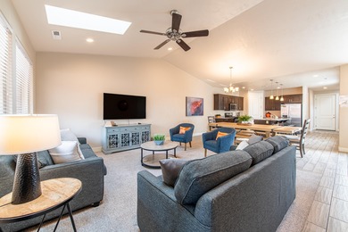 This stunning home is located in the highly sought-after on Entrada at Snow Canyon in Utah - for sale on GolfHomes.com, golf home, golf lot