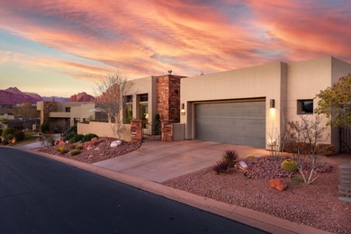 This gorgeous home blends indoors and outdoors with the many on Entrada at Snow Canyon in Utah - for sale on GolfHomes.com, golf home, golf lot