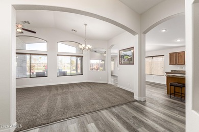 Situated on the wide 2nd fairway, this beautifully upgraded 3 on The Golf Club At Johnson Ranch in Arizona - for sale on GolfHomes.com, golf home, golf lot