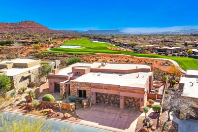 This home has stunning views of Kachina Cliffs, the Entrada Golf on Entrada at Snow Canyon in Utah - for sale on GolfHomes.com, golf home, golf lot